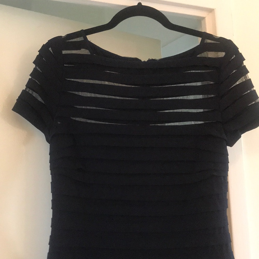 Adrianna Papell navy cocktail dress